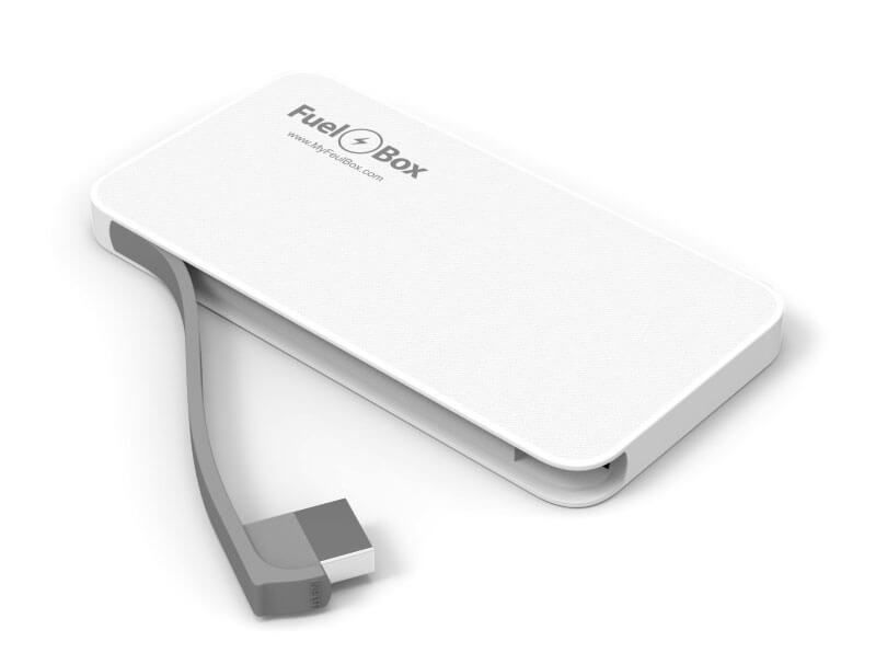 自帶線超薄移動(dòng)電源3000mAh